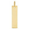 14k Yellow Gold Vertical Bar Pendant 3/4in