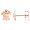14k Rose Gold Small Turtle Earrings