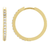 14k Yellow Gold 1/5 ct tw Diamond Huggie Earrings
