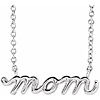 Sterling Silver Petite Mom Necklace