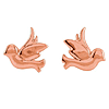 14k Rose Gold Tiny Bird Stud Earrings