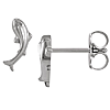 14K White Tiny Koi Fish Earrings