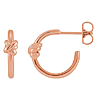 14k Rose Gold Knot Hoop Earrings 5/8in