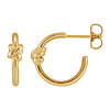 14k Yellow Gold Knot Hoop Earrings 5/8in