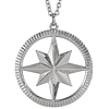 14k Yellow Gold Cut-out Compass Necklace