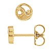 14k Yellow Gold Yin and Yang Earrings