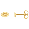 14k Yellow Gold Mini Evil Eye Earrings
