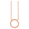 14k Rose Gold Mini Circle Necklace