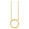 14k Yellow Gold Mini Circle Necklace