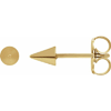 14k Yellow Gold Spike Earrings