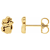 14k Yellow Gold Tiny Nugget Earrings