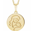 14k Yellow Gold Hold You Forever Necklace 