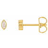 14k Yellow Gold 1/10 ct tw Diamond Bezel Stud Earrings