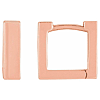 14k Rose Gold Square Hoop Huggie Earrings  10mm