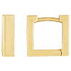 14k Yellow Gold Square Hoop Huggie Earrings 10mm