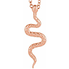 14k Rose Gold Classic Textured Snake Necklace