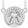 14k White Gold Child's First Communion Necklace