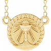 14k Yellow Gold Child's First Communion Necklace