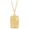 14k Yellow Gold Hamsa Hand Tarot Necklacxe