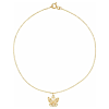 14k Yellow Gold Butterfly Anklet 9in
