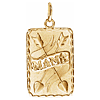 14k Yellow Gold Mama With Crossed Arrows Pendant