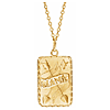 14k Yellow Gold Mama With Crossed Arrows Necklace