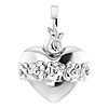 14k White Gold Immaculate Heart Of Mary Pendant