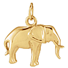 14k Yellow Gold Small Elephant Pendant 