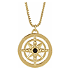 14k Yellow Gold Onyx Compass Necklace