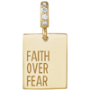 14k Yellow Gold Diamond Faith Over Fear Pendant