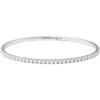 14k White Gold 3 ct tw Lab-Grown Diamond Flexible Bangle Bracelet