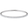 14k White Gold 3 ct tw Lab-Grown Diamond Flexible Bangle Bracelet