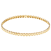 14k Yellow Gold Slip-on Bangle Bracelet with Bead Texture