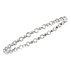 Sterling Silver Bead and Circle Geometric Bangle Bracelet