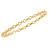 14k Yellow Gold Bead and Circle Geometric Bangle Bracelet
