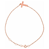 14k Rose Gold Sideways Cross Charm Adjustable Bracelet