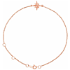 14k Rose Gold Celestial Charm Bracelet 7.5in