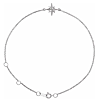 14k White Gold Celestial Charm Bracelet 7.5in