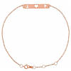 14k Rose Gold Faith Hope Love Bar Bracelet