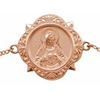 14k Rose Gold Miraculous Medal Bracelet