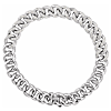14k White Gold 3/4 ct tw Diamond Curb Bracelet 7in