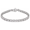 14k White Gold 5.33 ct tw Lab-Grown Diamond Line Cluster Bracelet