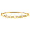14k Yellow Gold Chain Link Bangle Bracelet 7in