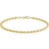 14k Yellow Gold Bead Bangle Bracelet with Lobster Clasp