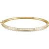 14k Yellow Gold 2.1 ct tw Lab-Grown Diamond Baguette Bangle Bracelet