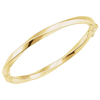 14k Yellow Gold Hinged Twisted Cable Bangle Bracelet 7in