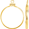 14k Yellow Gold Quarter Coin Bezel Pendant