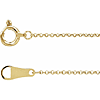 18k Yellow Gold 16in Rolo Chain 1mm
