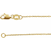 18k Yellow Gold 16in Diamond-cut Cable Chain 1mm