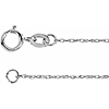 18k White Gold 16in Rope Chain 1mm